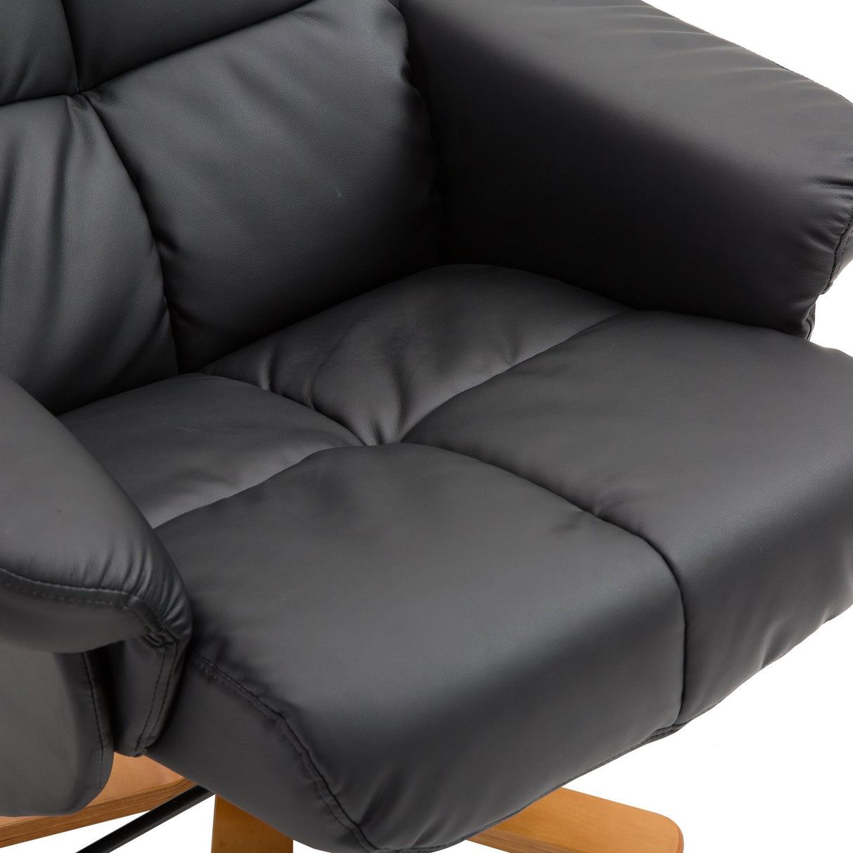easycomfort easycomfort poltrona sedia relax reclinabile con poggiapiedi in pelle pu nero ean 8054144139883