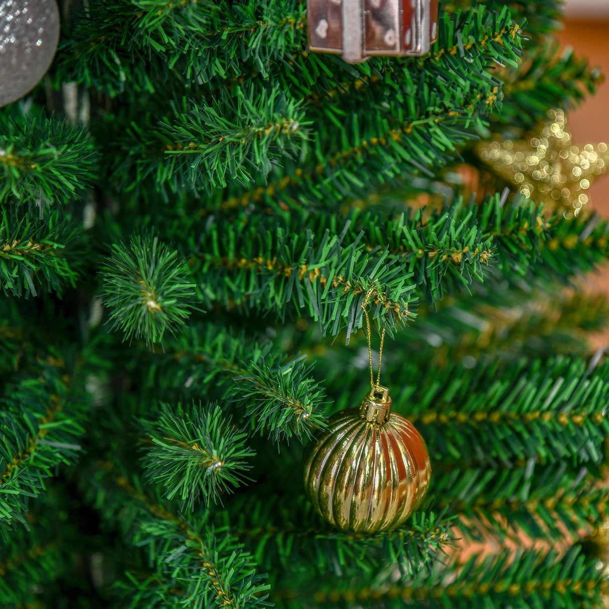 easycomfort easycomfort albero di natale artificiale 150 cm con rami realistici albero di natale alto e stretto con base in plastica verde