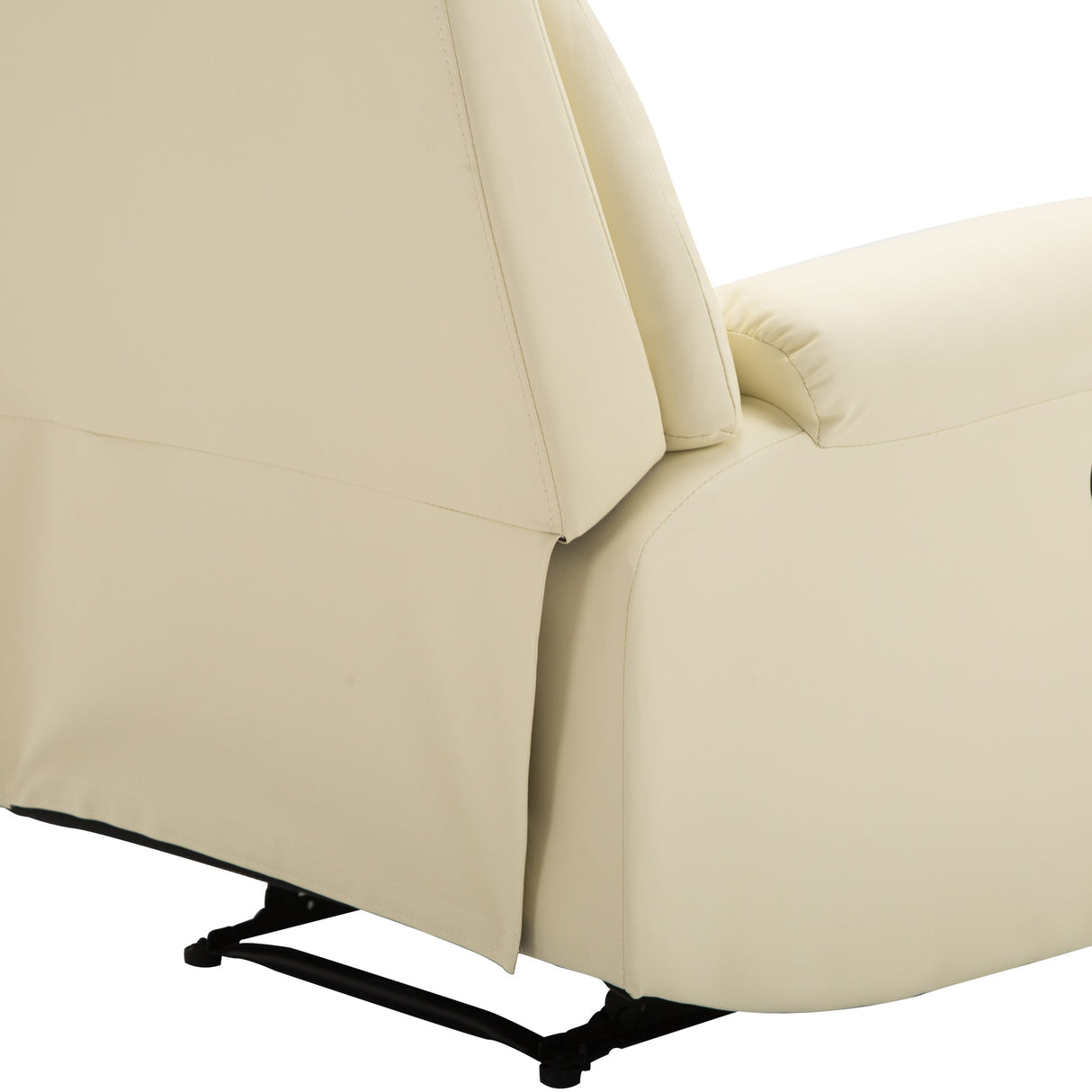 easycomfort easycomfort poltrona relax reclinabile imbottita ergonomica con poggiapiedi pelle pu 80 x 97 x 107cm crema ean 8055776912981