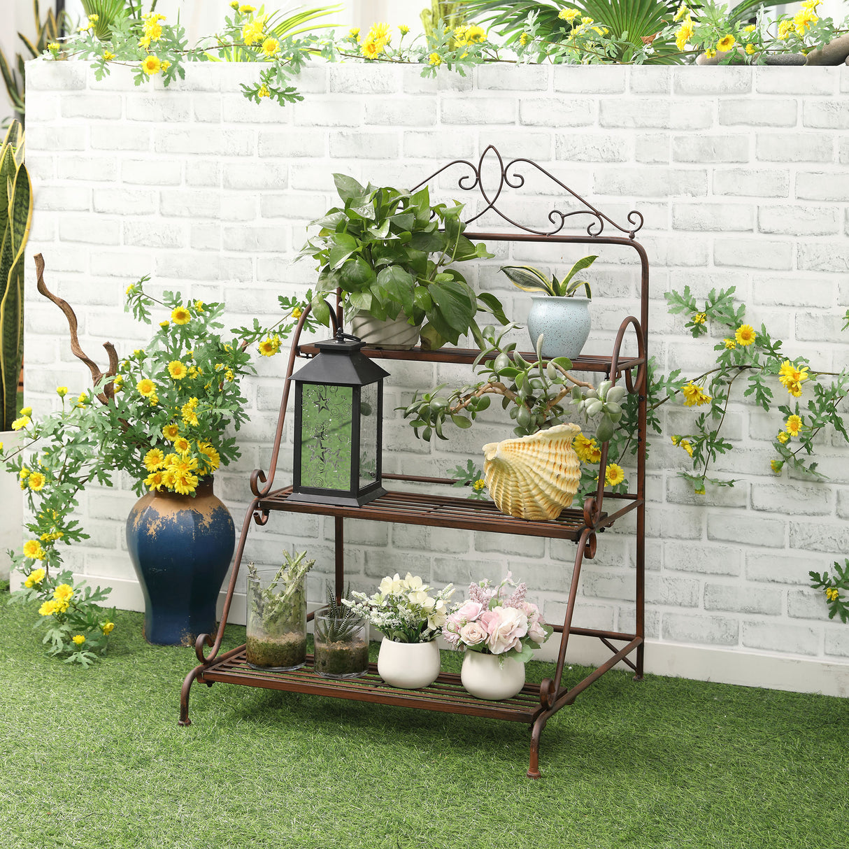 immagine-2-easycomfort-easycomfort-fioriera-da-esterno-a-3-livelli-in-metallo-per-piante-fiori-e-soprammobili-60-5x59-5x95-5-cm-marrone