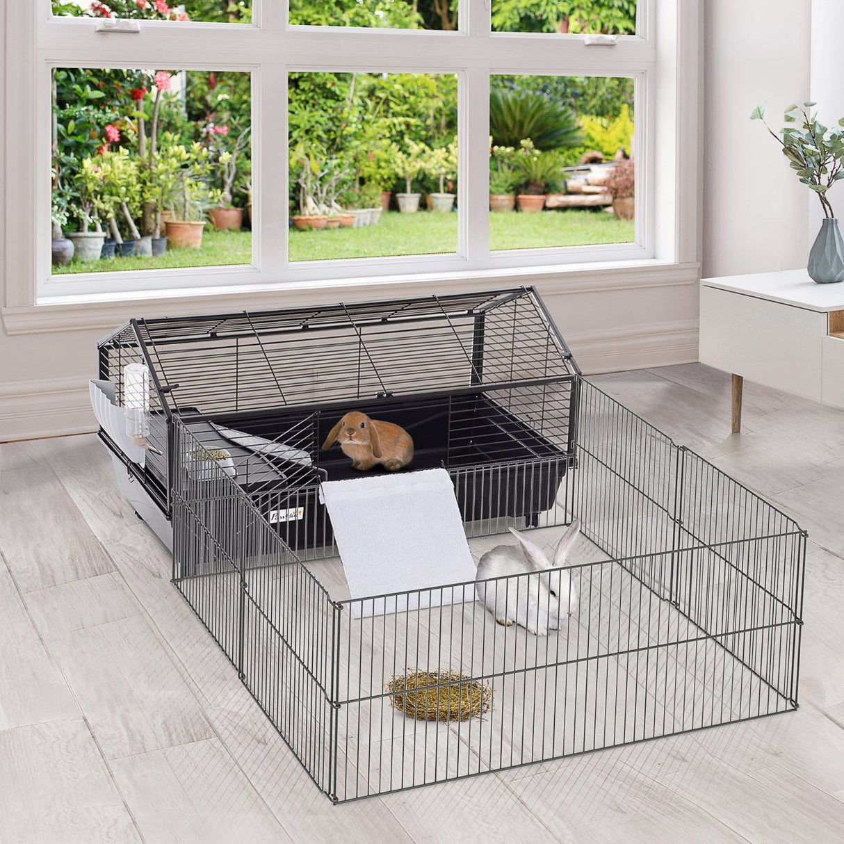 immagine-2-easycomfort-easycomfort-gabbia-per-conigli-cincilla-porcellini-dindia-e-roditori-per-interni-in-metallo-nero-88x128-5x56cm