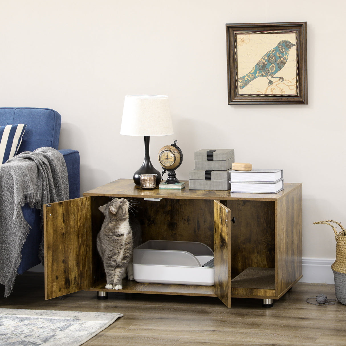 immagine-2-easycomfort-easycomfort-mobile-porta-lettiera-per-gatti-in-stile-industriale-con-tiragraffi-91x52x49-5cm-marrone