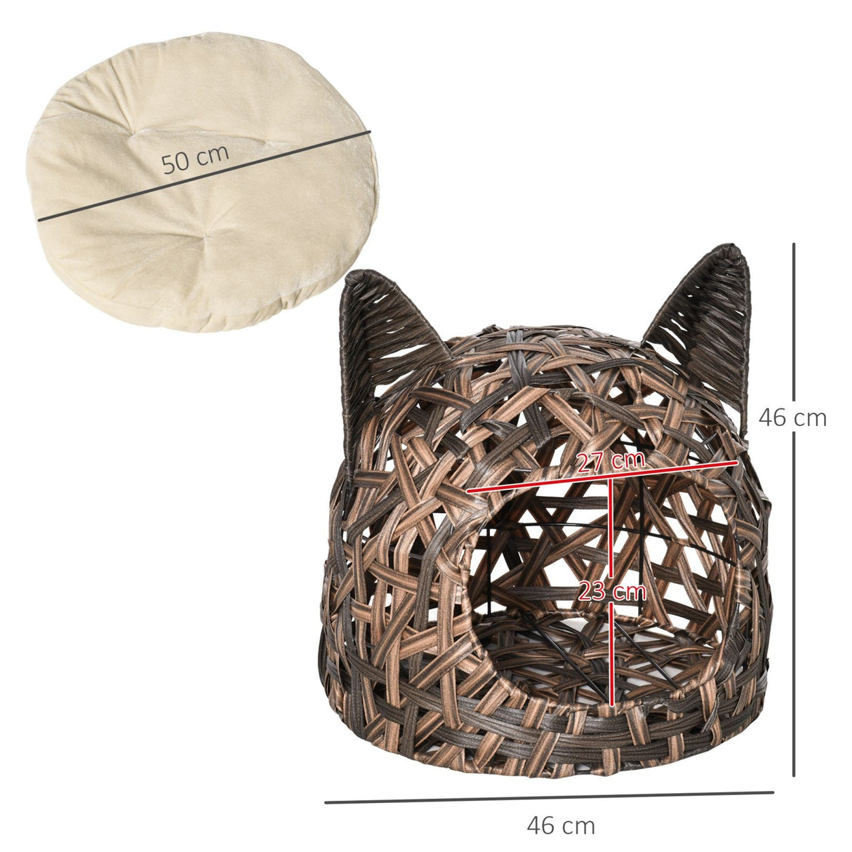 immagine-3-easycomfort-easycomfort-cuccia-per-gatti-cesta-per-gatti-adulti-fino-4-5kg-cesta-in-vimini-sintetico-a-forma-di-gatto-marrone