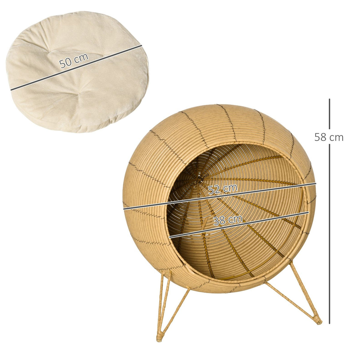 immagine-3-easycomfort-easycomfort-cuccia-per-gatti-cesta-per-gatti-adulti-fino-5kg-cesta-in-vimini-sintetico-rialzata-marrone-chiaro