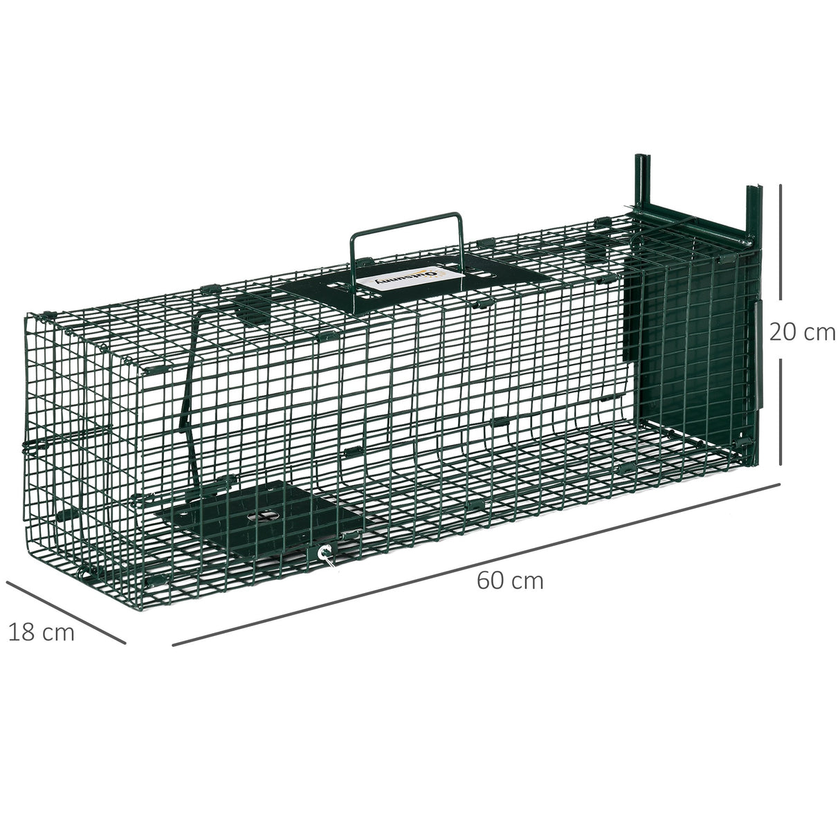 immagine-3-easycomfort-easycomfort-gabbia-trappola-per-animali-vivi-con-porta-singola-60x18x20cm-verde