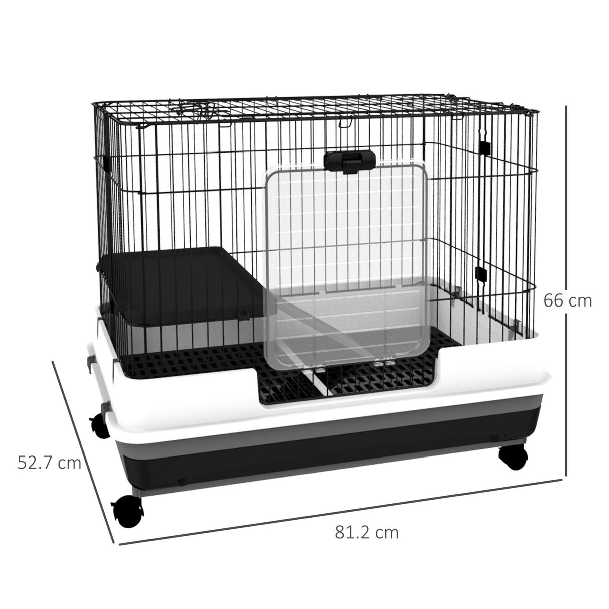 immagine-3-easycomfort-easycomfort-gabbietta-per-criceti-conigli-porcellini-dindia-in-metallo-nero-con-2-porte-ean-8054144130200