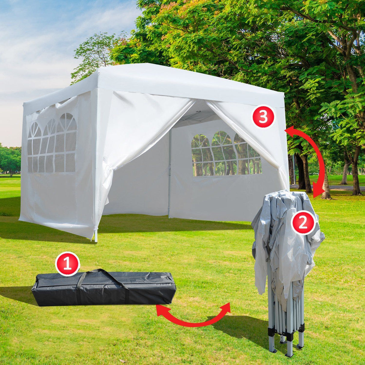 immagine-3-easycomfort-easycomfort-gazebo-impermeabile-con-pannelli-laterali-in-tessuto-oxford-bianco-3x3m-ean-8054144132631