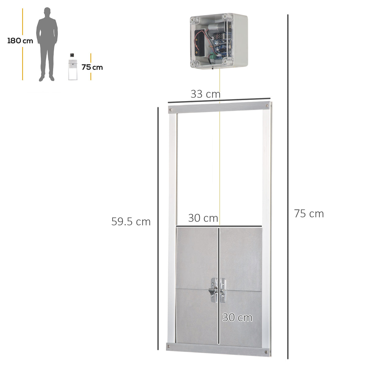 immagine-3-easycomfort-easycomfort-porta-automatica-pollaio-da-6v-con-timer-e-sensore-di-luce-alluminio-e-abs-30x30cm