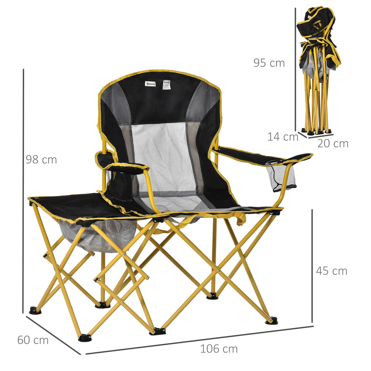 immagine-3-easycomfort-easycomfort-sedia-da-campeggio-pieghevole-con-tavolino-integrato-e-porta-bicchiere-metallo-e-tessuto-nero-giallo
