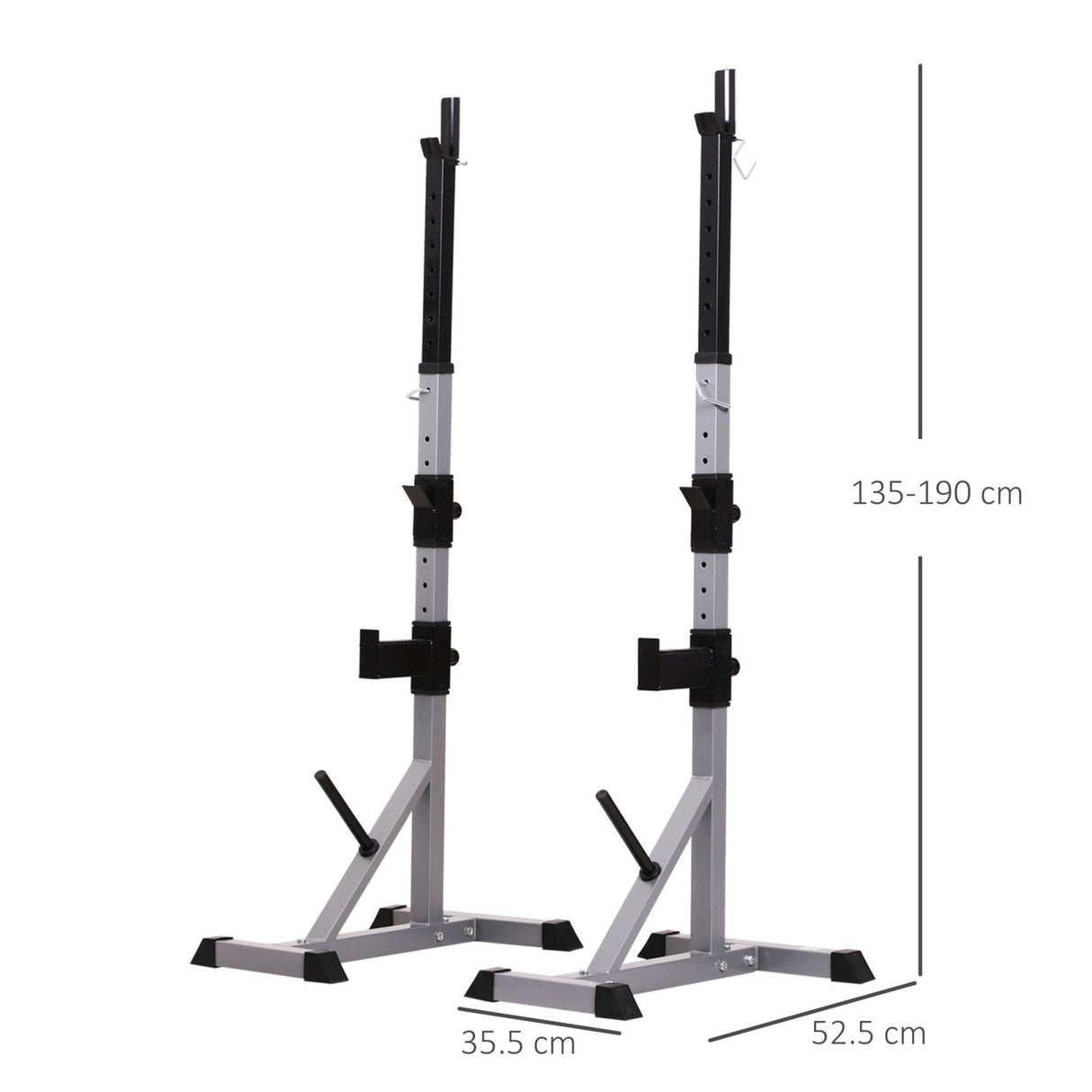 immagine-3-easycomfort-easycomfort-set-2-supporti-bilanciere-in-acciaio-con-3-ganci-altezza-regolabile-e-portata-200kg-argento-nero