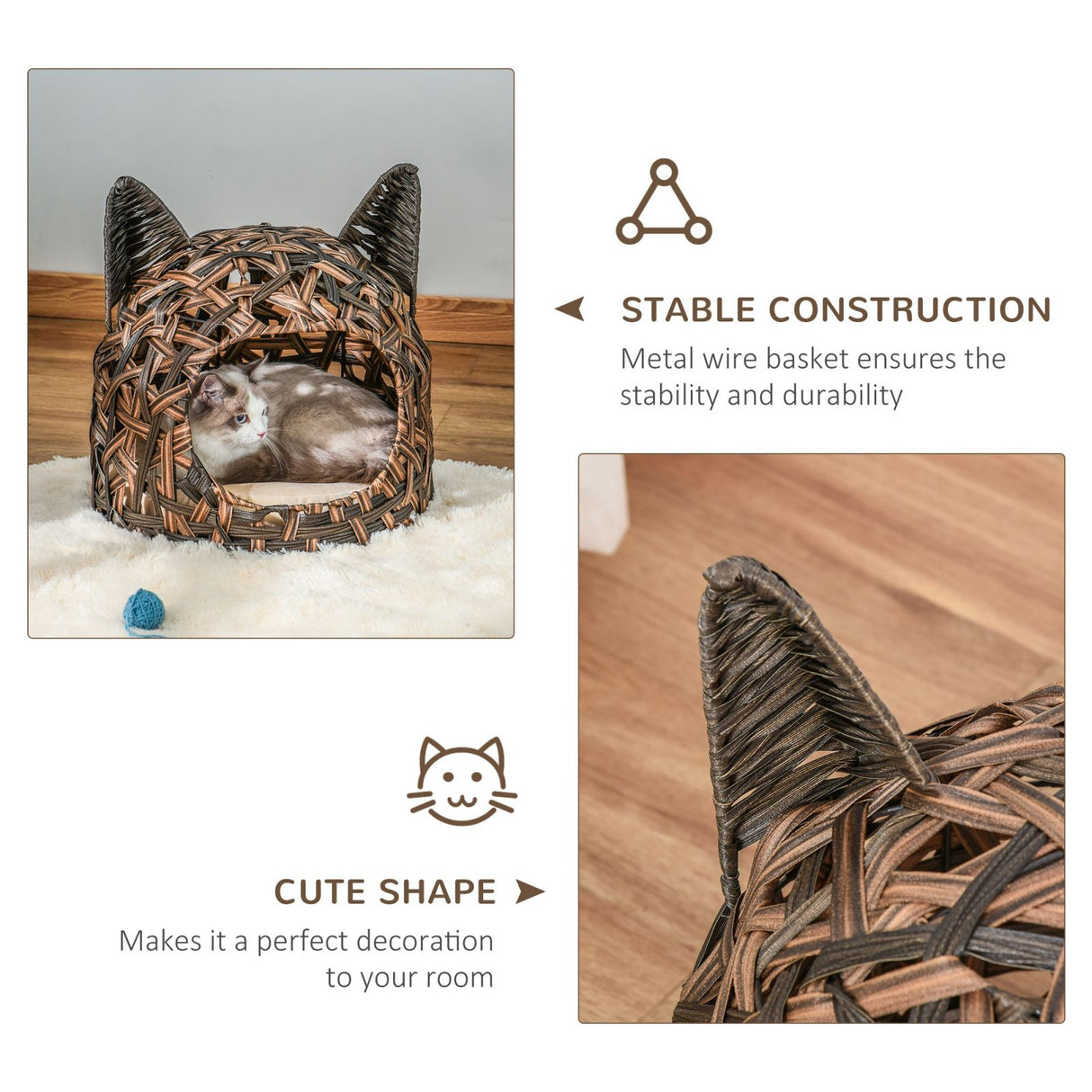 immagine-4-easycomfort-easycomfort-cuccia-per-gatti-cesta-per-gatti-adulti-fino-4-5kg-cesta-in-vimini-sintetico-a-forma-di-gatto-marrone