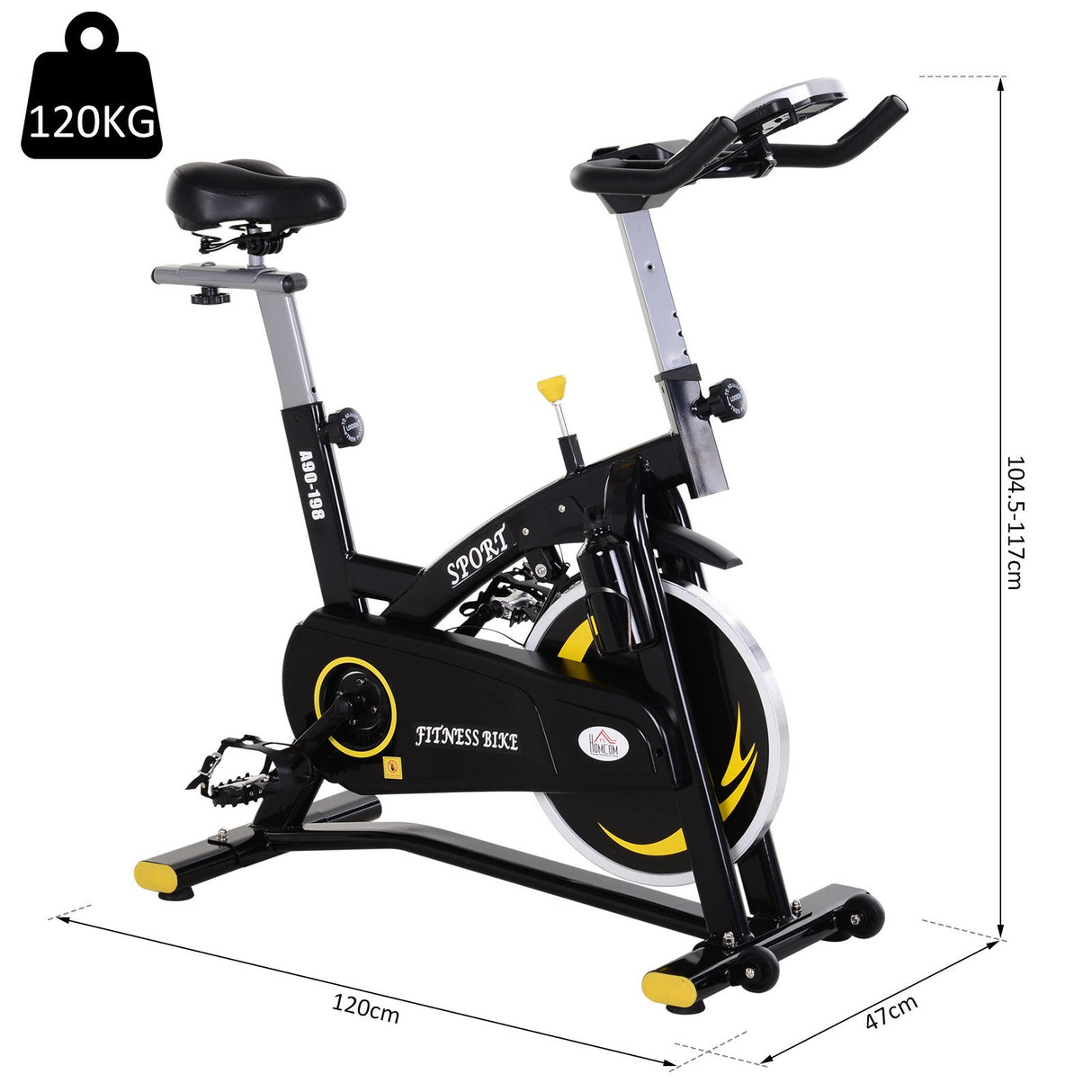 immagine-4-easycomfort-easycomfort-cyclette-professionale-con-schermo-lcd-volano-10kg-e-resistenza-magnetica-regolabile-nera-e-gialla-ean-8055776912400