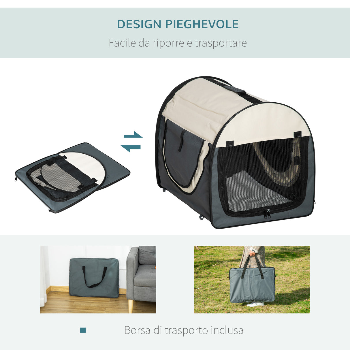immagine-4-easycomfort-easycomfort-trasportino-cuccia-da-trasporto-per-cani-gatti-e-animali-domestici-61x46x51cm-grigio-ean-8054111845717