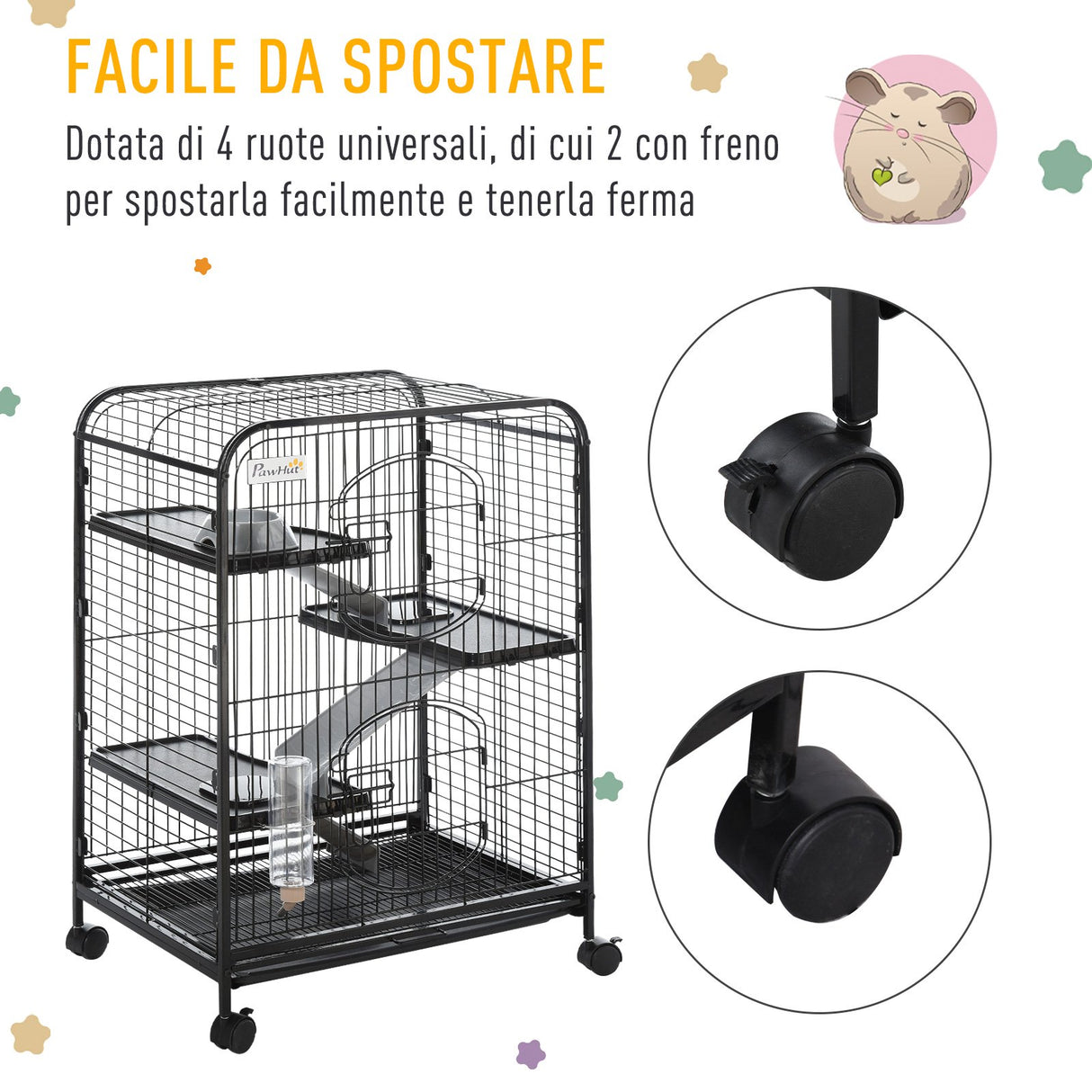 immagine-6-easycomfort-easycomfort-gabbia-per-roditori-con-ruote-ciotola-e-bottiglia-64x43-5x93cm-nero