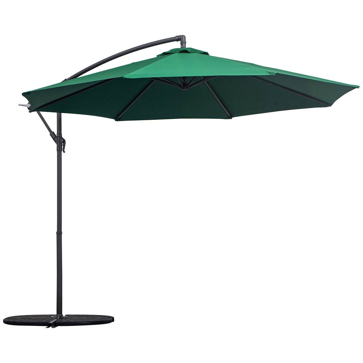 easycomfort easycomfort ombrellone da giardino 3x2 6 m inclinabile con base a croce e manovella in acciaio e poliestere