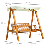 easycomfort easycomfort dondolo da giardino stile classico legno massello di pino conforme alle norme di fs tettuccio parasole in tessuto di poliestere con rivestimento di pa 162x130x185cm 240kg