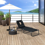 easycomfort easycomfort lettino prendisole sdraio da giardino pieghevole reclinabile con cuscino nero
