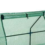 easycomfort easycomfort serra da giardino per piante con telo in pe telaio in acciaio 270x90x90cm verde