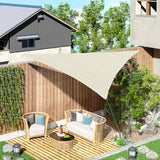 easycomfort easycomfort tenda da sole triangolare a vela bianco crema 3x3x3m
