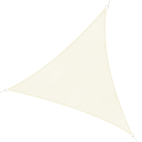 easycomfort easycomfort tenda da sole triangolare in hdpe crema 4x4x4m