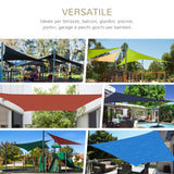easycomfort easycomfort vela da giardino rettangolare in hdpe crema 3x4m