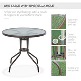 easycomfort easycomfort 6 pz set mobili da giardino in tubi dacciaio tavolo da giardino con sedie e ombrellone crema