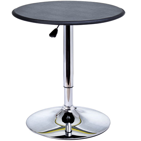 easycomfort easycomfort tavolino da bar cromato tavolo rotondo regolabile in altezza con sistema lift up piano rotondo girevole 360 63x67 93cm ean 8054111841238