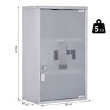 easycomfort easycomfort armadietto medicinali 50x30x18cm cassetta mobile bagno primo soccorso in acciaio inox con serratura ean 8054111845243