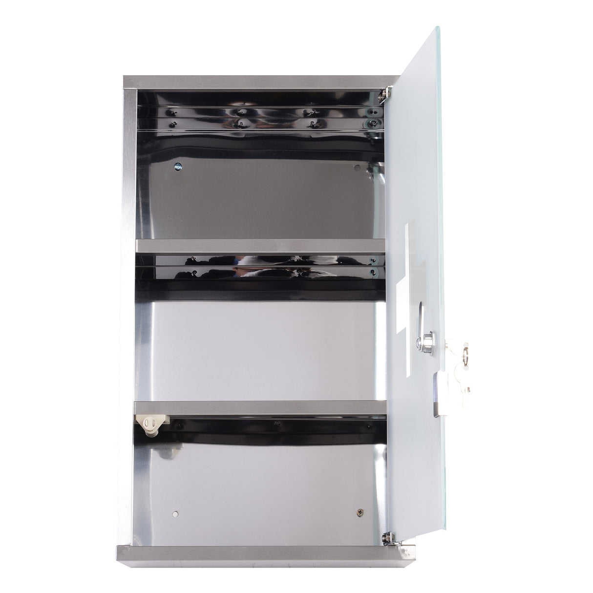 easycomfort easycomfort armadietto medicinali 50x30x18cm cassetta mobile bagno primo soccorso in acciaio inox con serratura ean 8054111845243