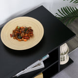 easycomfort easycomfort mobile tv moderno con ruote mobiletto tv in legno 80 40 40cm nero ean 8054144131672