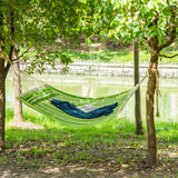 easycomfort easycomfort amaca matrimoniale in cotone a righe verde giallo e bianco con cuscino
