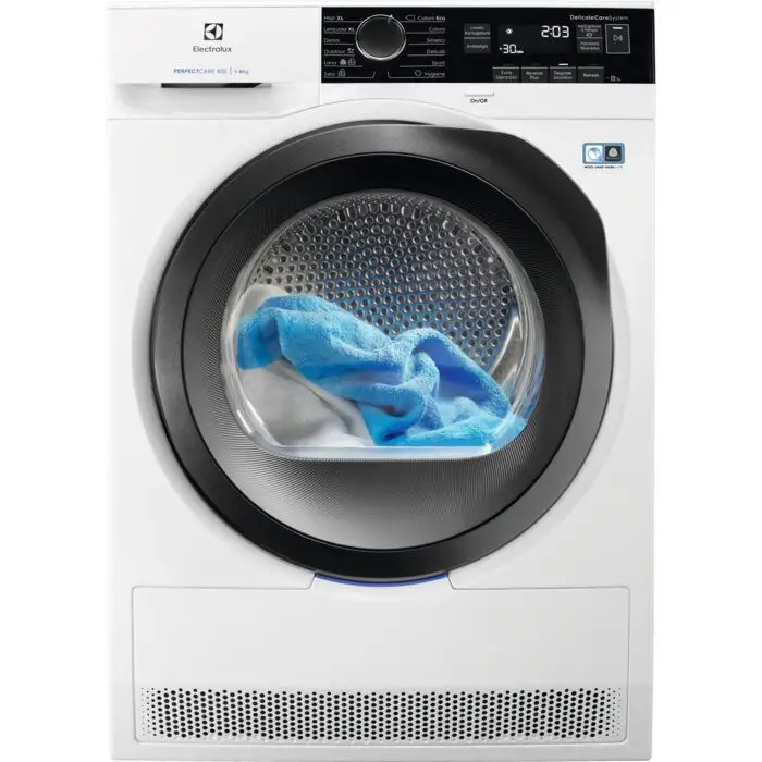 Sèche-linge à pompe à chaleur Electrolux PerfectCar 800 EW8HB822 8 kg, classe A++ (H 85 x L 59,6 x P 63,8 cm), programme DelicateCare