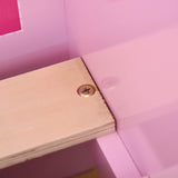 easycomfort easycomfort letto per bambini con bordi rialzati in legno per cameretta lettino per bimbi da 3 6 anni 143x73x60cm rosa