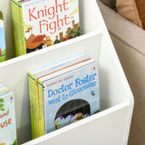 easycomfort easycomfort piccola libreria per bambini con ripiani e cassetto in mdf 60x29 9x90cm bianco