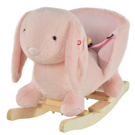 easycomfort easycomfort dondolo giocattolo a forma di coniglio rosa per bambini 18 36 mesi max 40kg suoni realistici e batterie incluse
