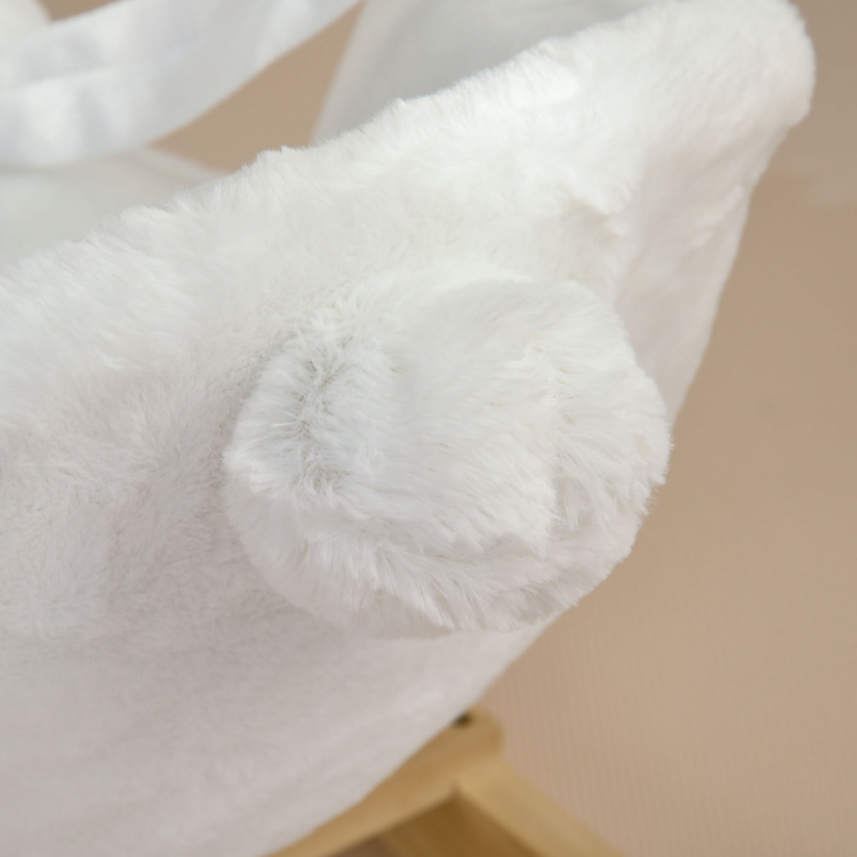 easycomfort easycomfort animale a dondolo a forma di coniglio con suoni e cintura di sicurezza 60x33x50 cm bianco