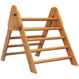 easycomfort easycomfort triangolo da arrampicata pieghevole per bambini 3 anni in legno di faggio 90x64x70 cm marrone chiaro