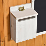easycomfort easycomfort casetta per bambini in legno da esterno con porta finestre panca portavasi 122x108x135 5cm gialla