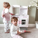 easycomfort easycomfort cucina giocattolo per bambini 3 anni con 5 accessori inclusi gioco con suoni realistici armadietto 55x30x80cm rosa