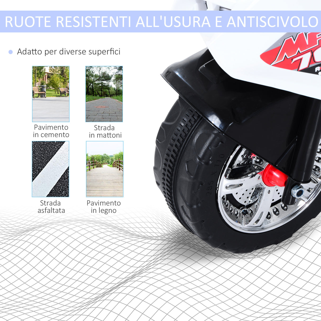 easycomfort easycomfort moto elettrica motoretta per bambini 3 ruote con musica luci 112 51 72 5cm