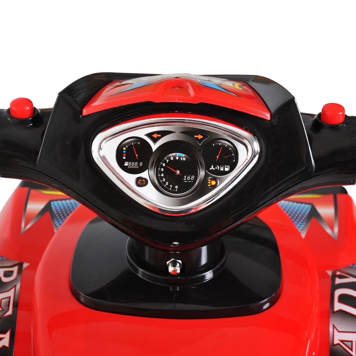 easycomfort easycomfort quad giocattolo per bambini con clacson musica e luci 60x38x42 cm in pp rosso