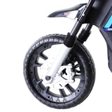 easycomfort easycomfort moto elettrica per bambini da 6v con rotelle e fari in pp e metallo 105x52 3x62 3 cm azzurro e nero