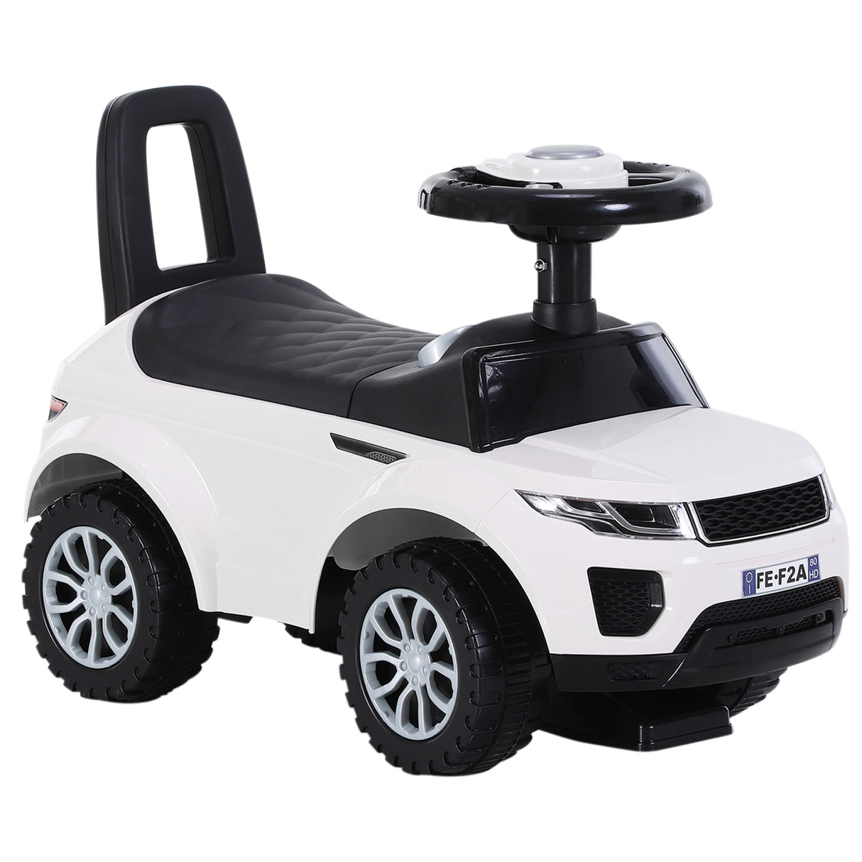 easycomfort easycomfort macchina cavalcabile giocattolo per bambini 12 36 mesi macchina a spinta con vano contenitore e schienale bianca