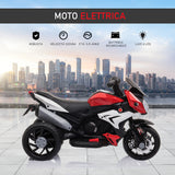 easycomfort easycomfort moto elettrica per bambini 3 5 anni max 25kg con luci musica batteria 6v e velocita 3kmh 86cmx42cmx52cm rossa