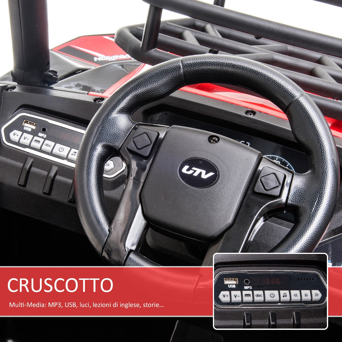 easycomfort easycomfort macchina elettrica per bambini 3 8 anni quad elettrico mini rosso e nero
