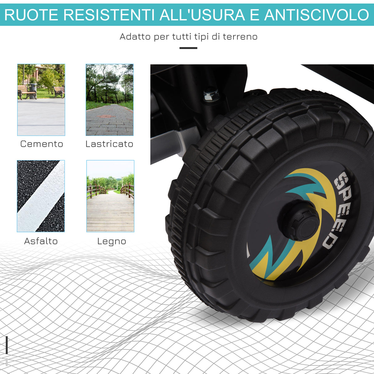 easycomfort easycomfort quad elettrico per bambini 18 36 mesi con batteria ricaricabile da 6v 72x40x45 5 cm nero