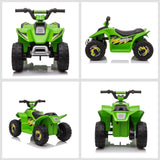 easycomfort easycomfort quad elettrico per bambini con batteria ricaricabile 6v e marcia avanti e indietro 72x40x45 5 cm verde