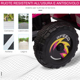 easycomfort easycomfort quad per bambini elettrico con batteria ricaricabile 6v e velocita 2 8 4 6kmh 72x40x45 5 cm rosa