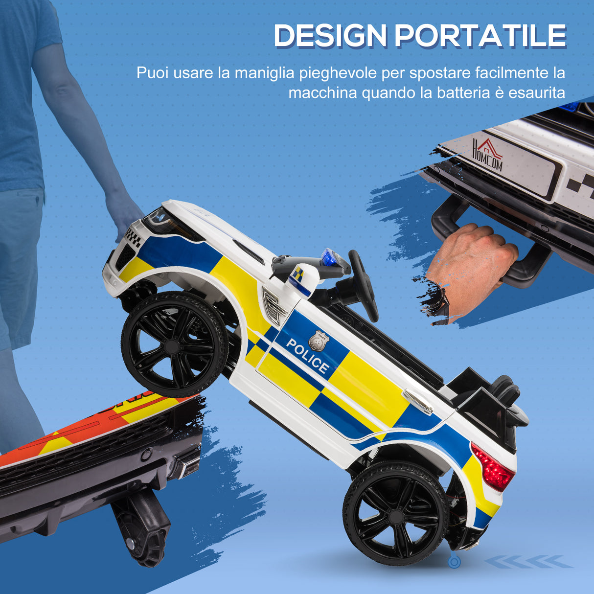 easycomfort easycomfort macchina elettrica per bambini con telecomando bianco