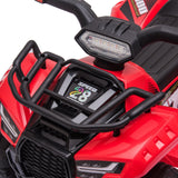 easycomfort easycomfort quad elettrico per bambini con batteria ricaricabile 6v pulsante acceleratore eta 18 36 mesi 70x42x45cm rosso